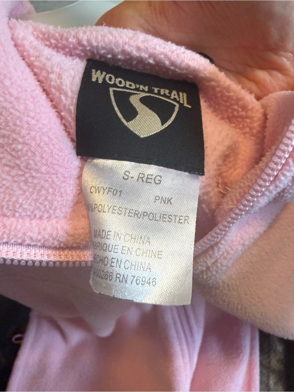 Women Pink Fleece Jacket with Camouflage - Picture 3 of 4